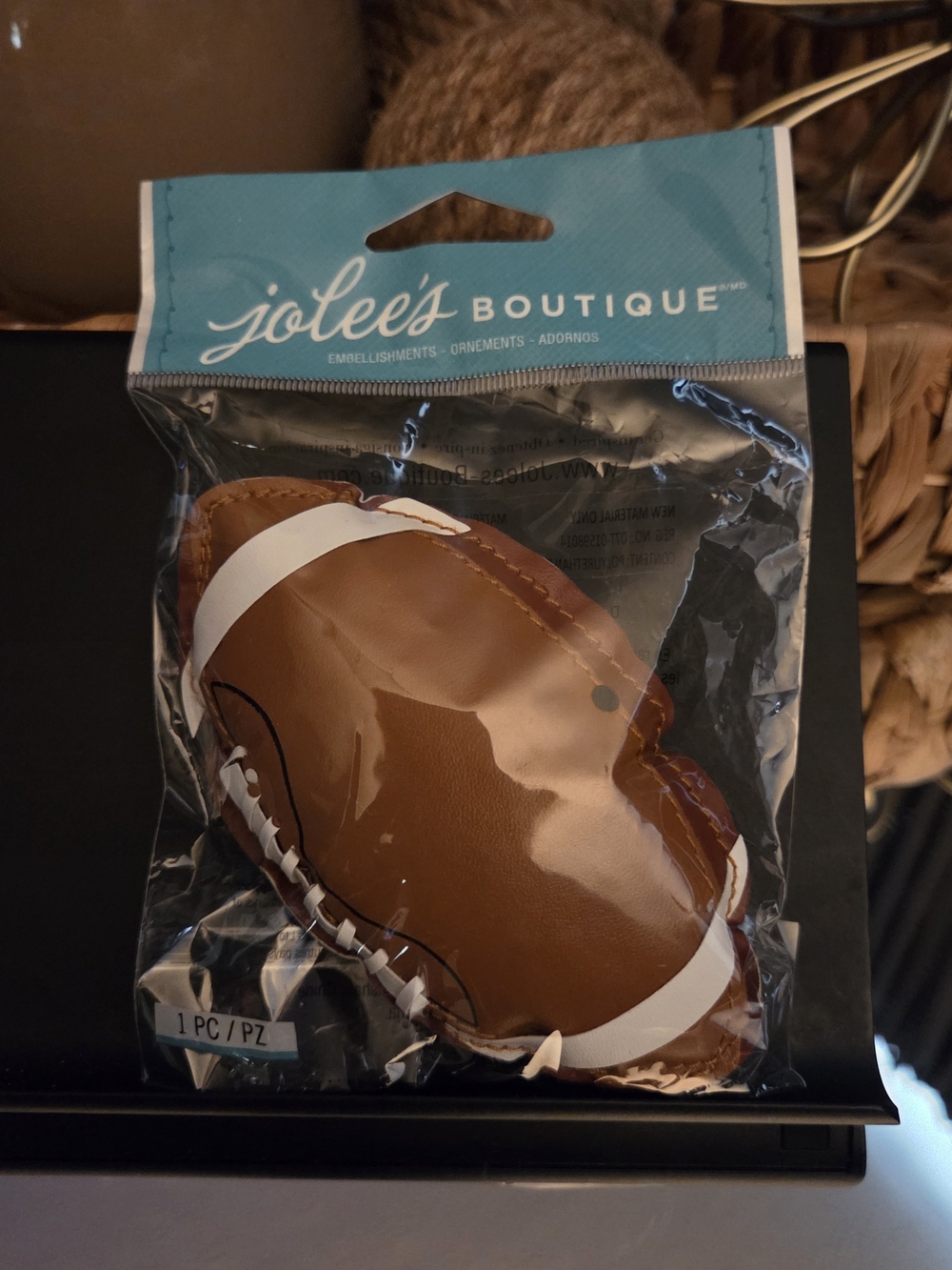 Jolee's Boutique 3D Football Embellishment New Sealed Scrapbook Sports Craft